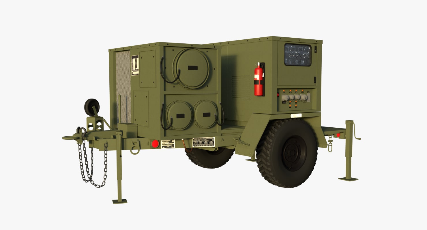 Towable Power Generator 3D Model - 3DHunt.co