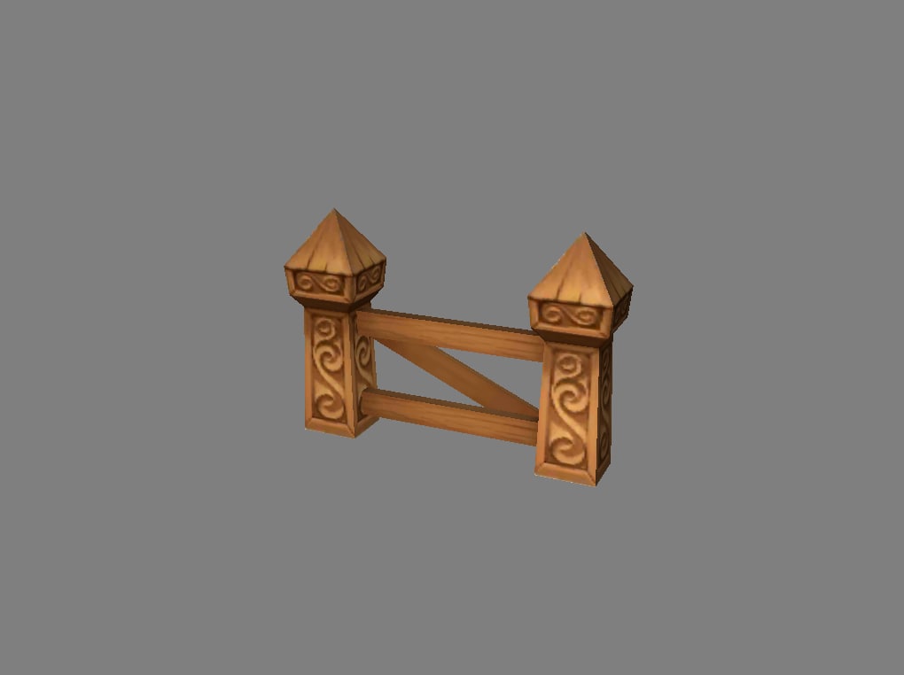 Wood fence 3D Model