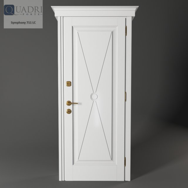 Lendoor Quadri porte Simphony 711 Bianco 3D Model