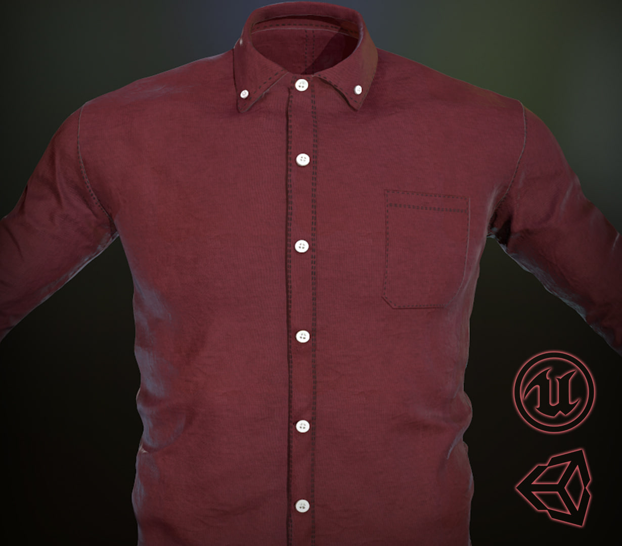 Red Shirt 3D Model