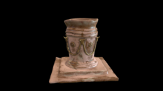 Greek brazier texture and model LowPoly 3D Model