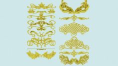 Decorative set 001 3D Model