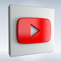 Social Icon Youtube 3D Model