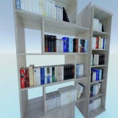 Book Shelfs with books 3D model 3D Model