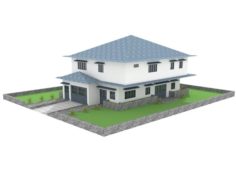 Double Story House in Sketchup 3D Model