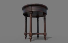 Victorian Accent Table – PBR 3D Model