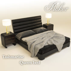 Tashmarine Queen bed 3D model 3D Model
