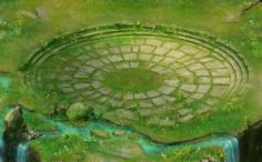 Fairy town – statue under the disc 3D Model