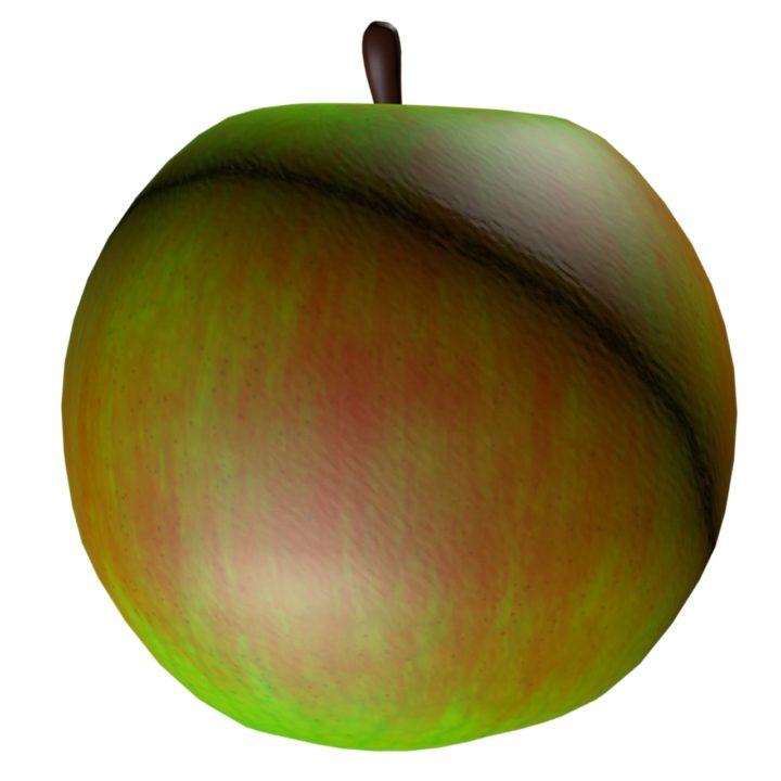 3D green apple model Free 3D Model