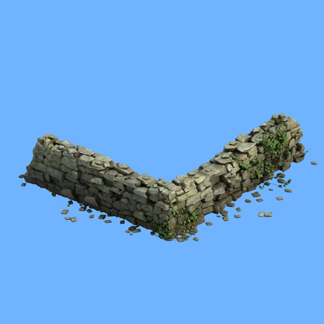 Stone – stone wall 033 3D Model