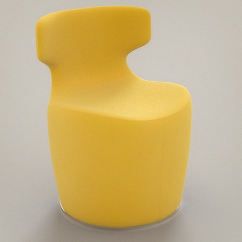 Vray Ready Modern Plastic Chair 3D Model