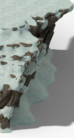 Huashan Mountain Road – Ice and Snow Mountain 01 3D Model