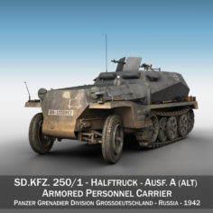SD.KFZ 250 – Halftruck  – PzGrenDiv 3D Model