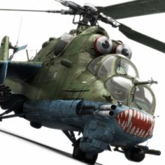 Mil Mi-24P Hind F 3D Model