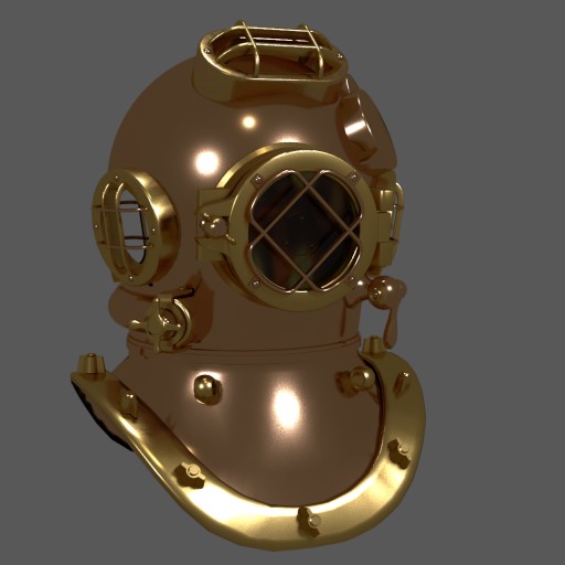 Diver Type V Helmet						 Free 3D Model