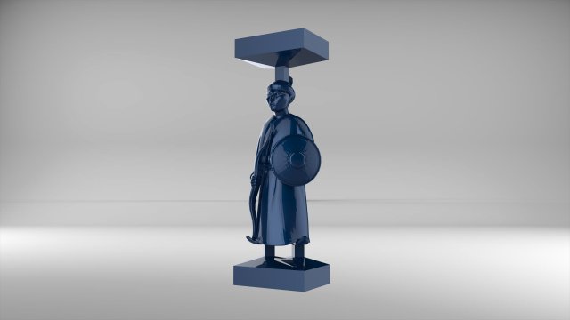 The chess pawn 8 of Tatar-Mongols set 09001 3D Model