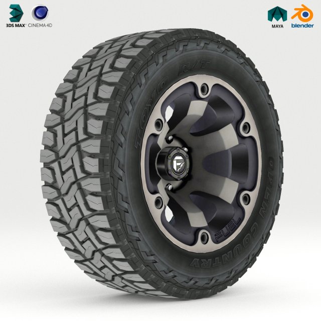 Off road wheel and tire 2 3D Model