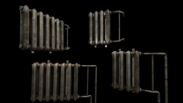 Old rusted radiator 3D Model