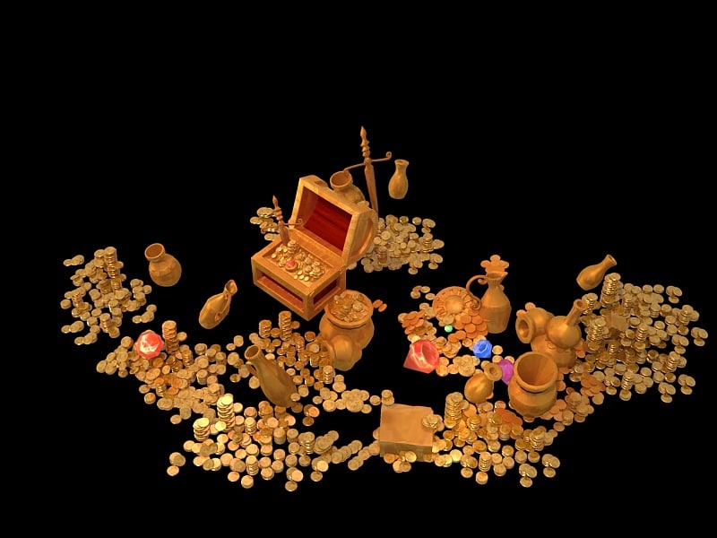 Gold Coins 3D Model
