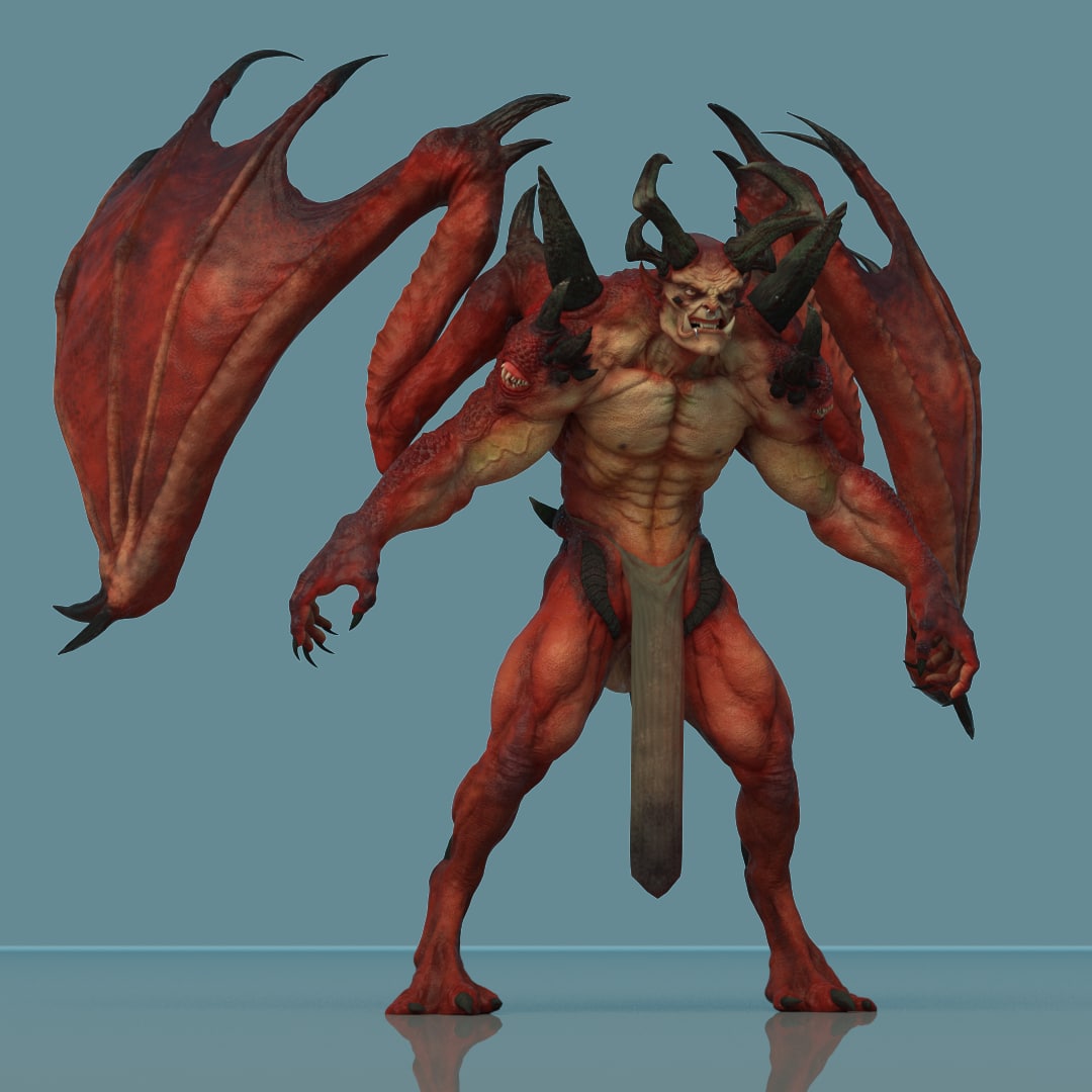 3D Leo Demon Maya Rig 3D Model