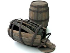 Barrel Broken 3D Model