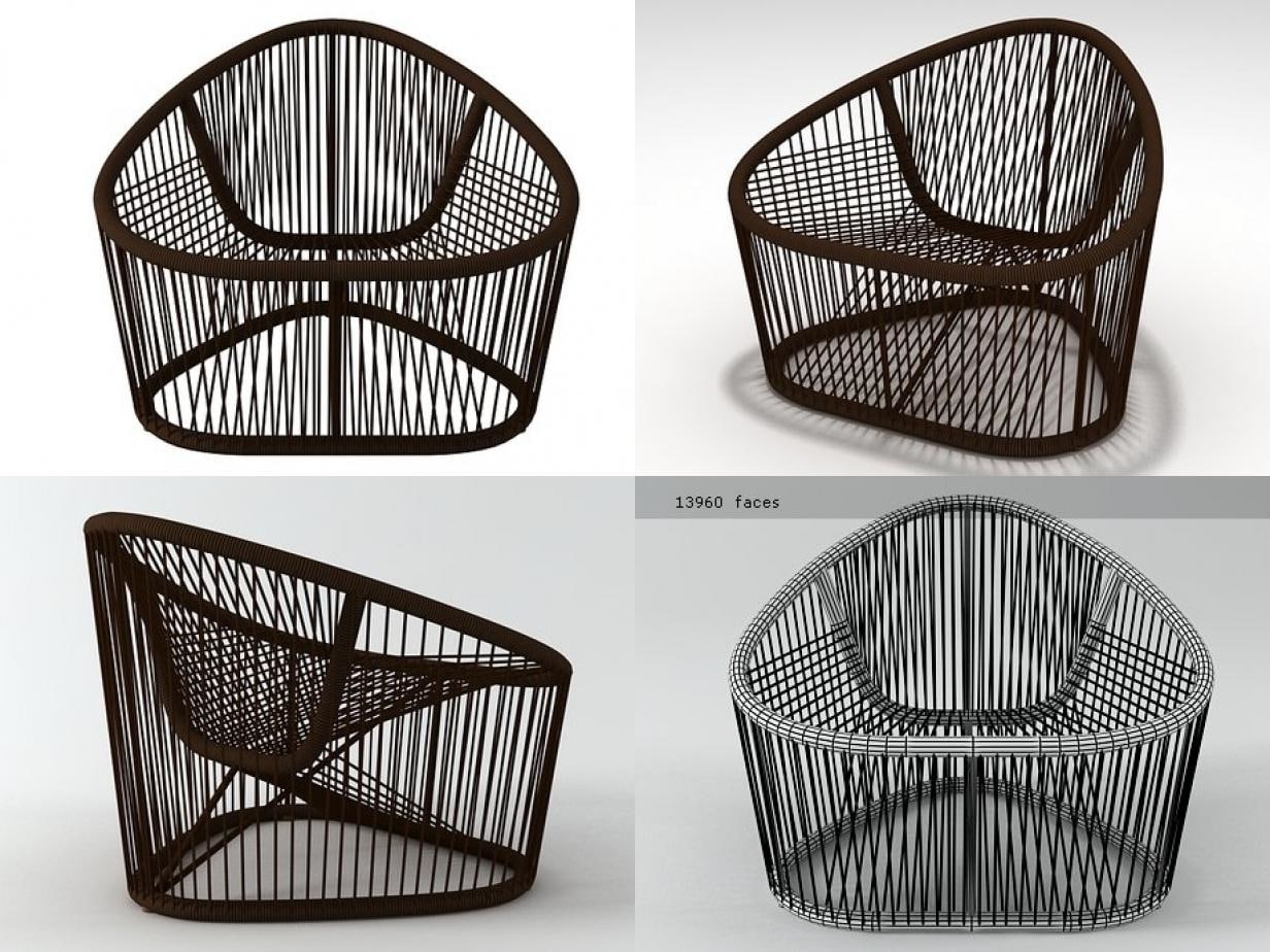 Club Armchair 1009 3D Model