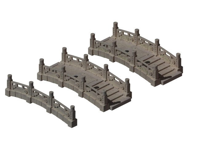 Kunlun – Square Stone Bridge 01 3D Model