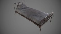 Low Poly Prison Bed 3D Model