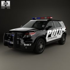 Ford Explorer Police Interceptor Utility 2010 3D Model