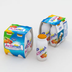 Actimel Multifruit 4-pack 3D Model