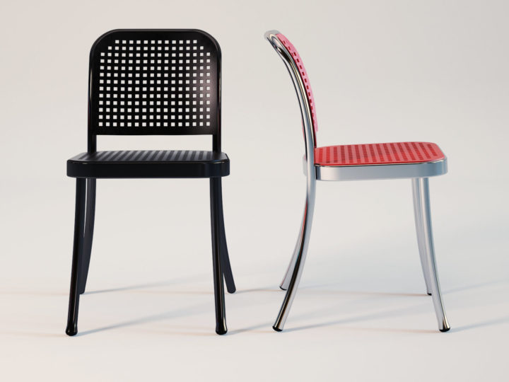 Silver Chair 3D Model