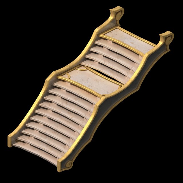 Building Decoration Accessories – Stairs 03 3D Model