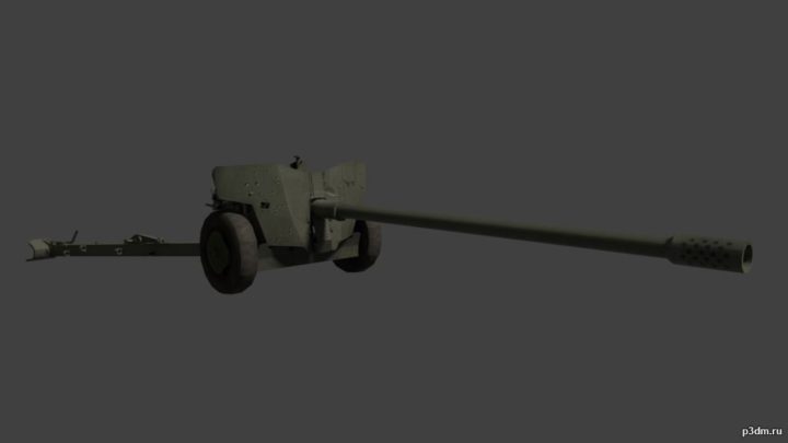 MT-12 Rapira AT-Gun 3D Model