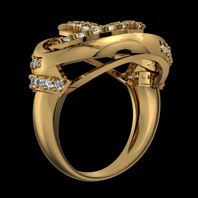 GOLD 18K DIAMOND RING 3D Model