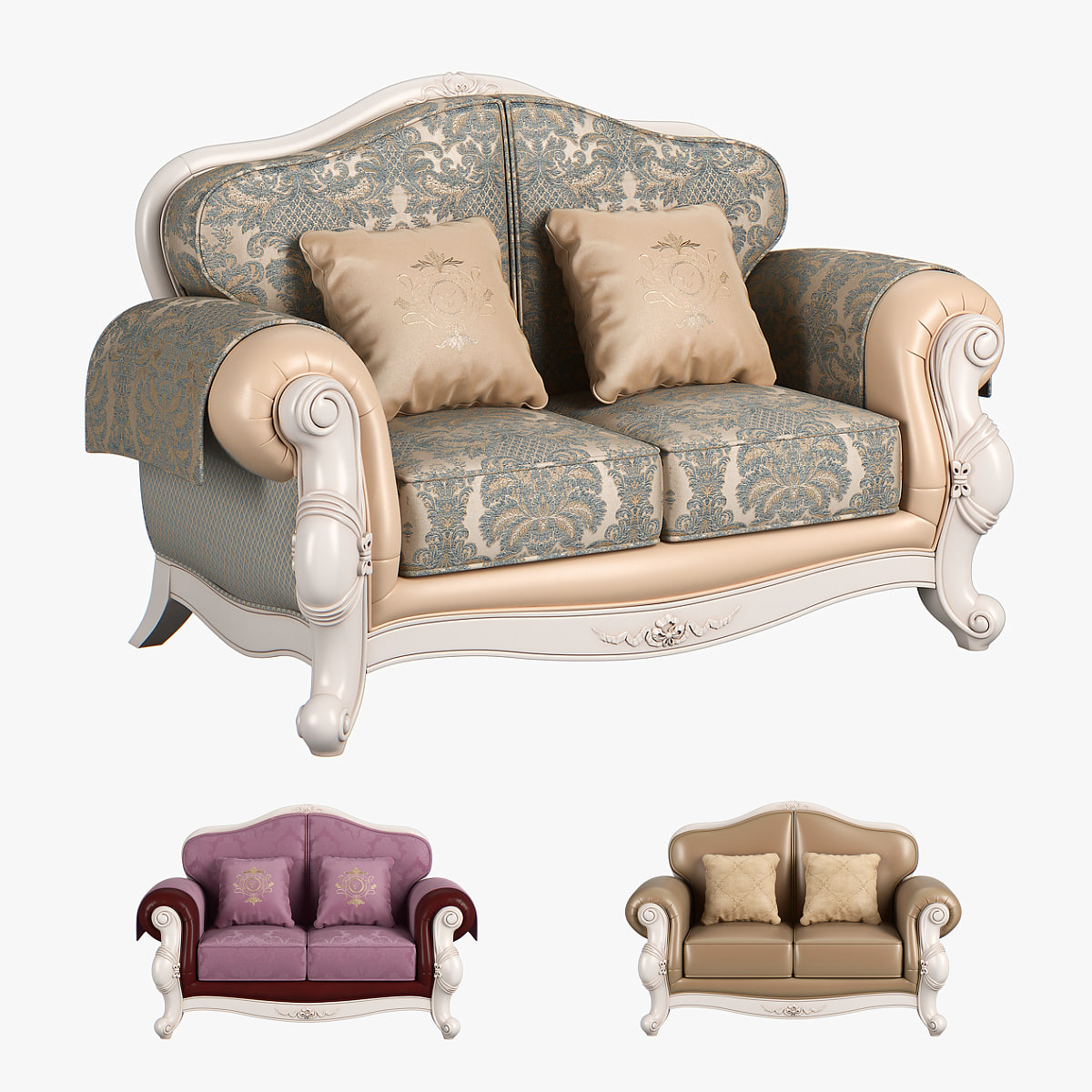 230 Carpenter Sofa C 2seats 1745x974x1020 3D Model 3DHunt.co