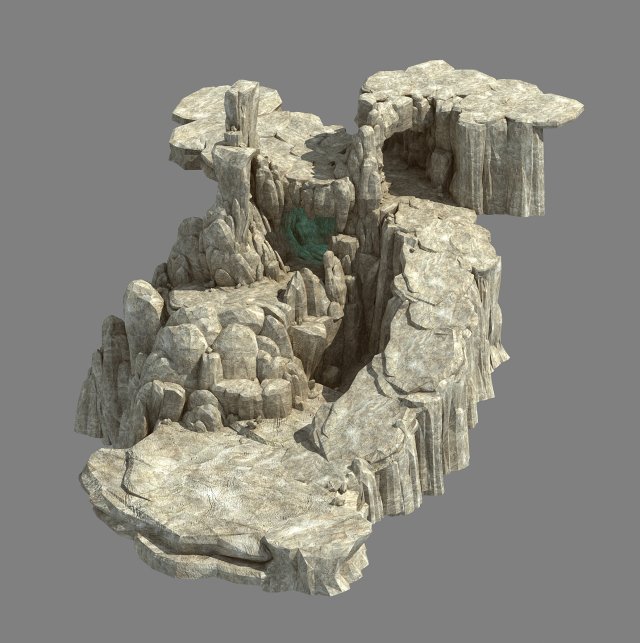 Kunlun Mountains – Rock 01 3D Model