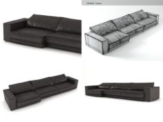 Budapest sofa 03 3D Model