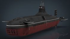 Submarine Typhoon-class 3D Model