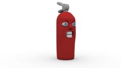 3d Extinguisher 3D model 3D Model