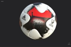 Euro 2018 qualifier official match ball PBR 3D Model