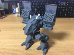Articulated and Parted MWO Catapult 3D Print Model