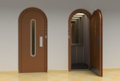 3D European vintage elevator – Arched model 3D Model