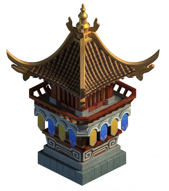 Ancient Capital Building – Royal Palace Tower 3D Model