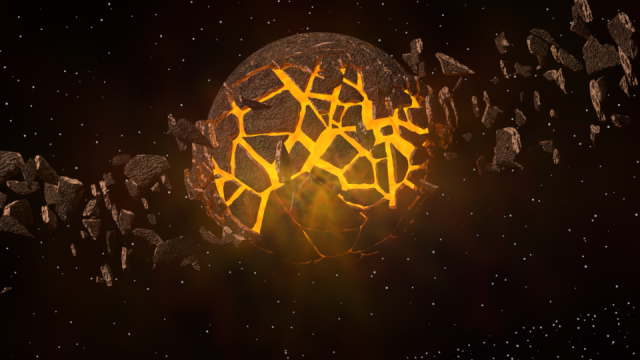 Blown up planet 3D Model