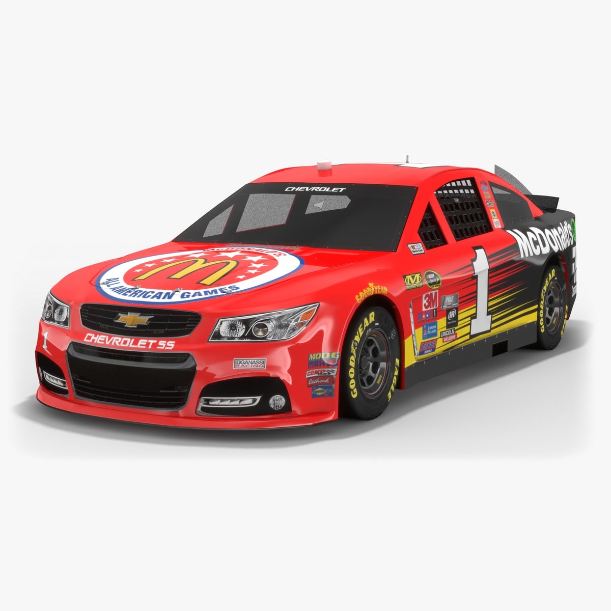 Chip Ganassi Racing Jamie McMurray NASCAR Season 2017 3D Model - 3DHunt.co