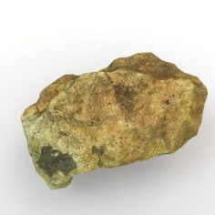Flat Yellow Volcanic Rock 3D Model