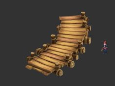 Field – small wooden bridge 13 3D Model