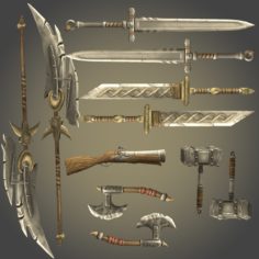 3D RPG Weapons Pack 3D Model
