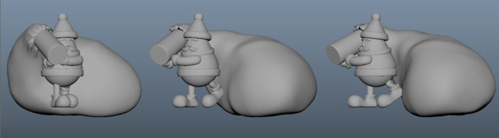 3D model Santa claus decoration 3D Model