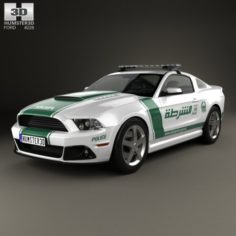 Ford Mustang Roush Stage 3 Police Dubai 2013 3D Model